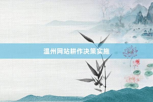 温州网站耕作决策实施