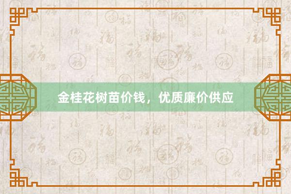 金桂花树苗价钱，优质廉价供应